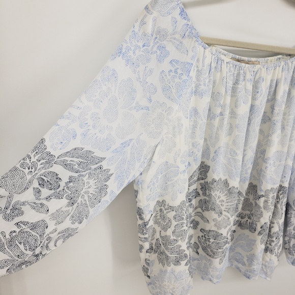 Loft Floral Ombre Blouse Sz L - Picture 4 of 8